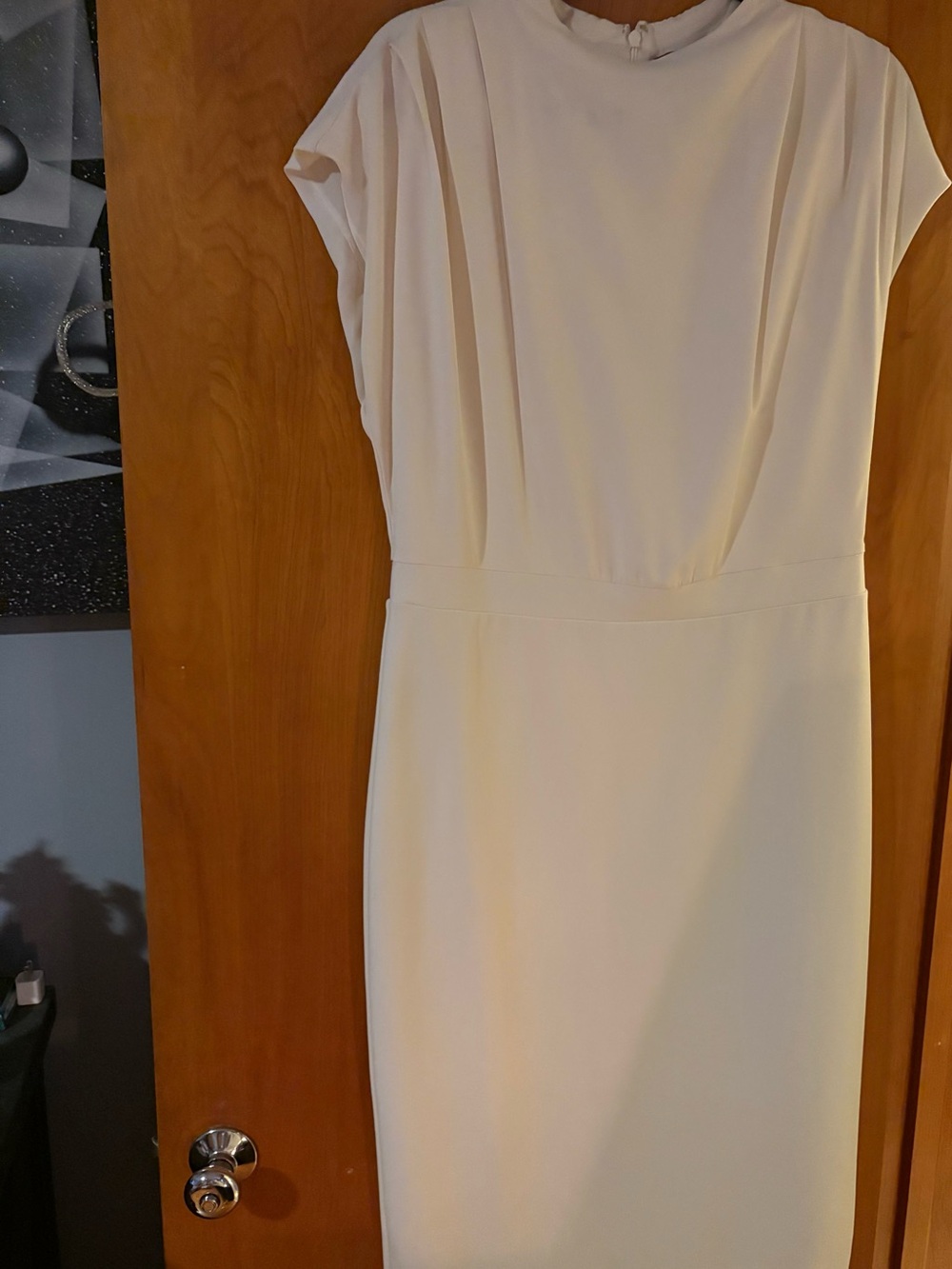 Express Cream Midi Sheath Dress